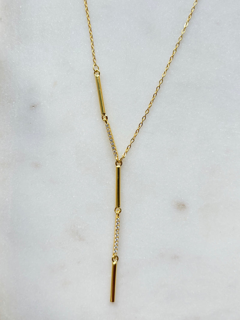 Y Bar and Sparkle Necklace