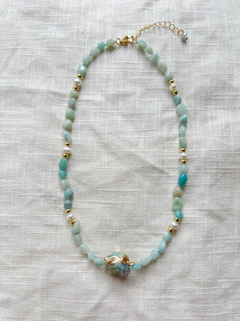 Amazonite & Agate Necklace