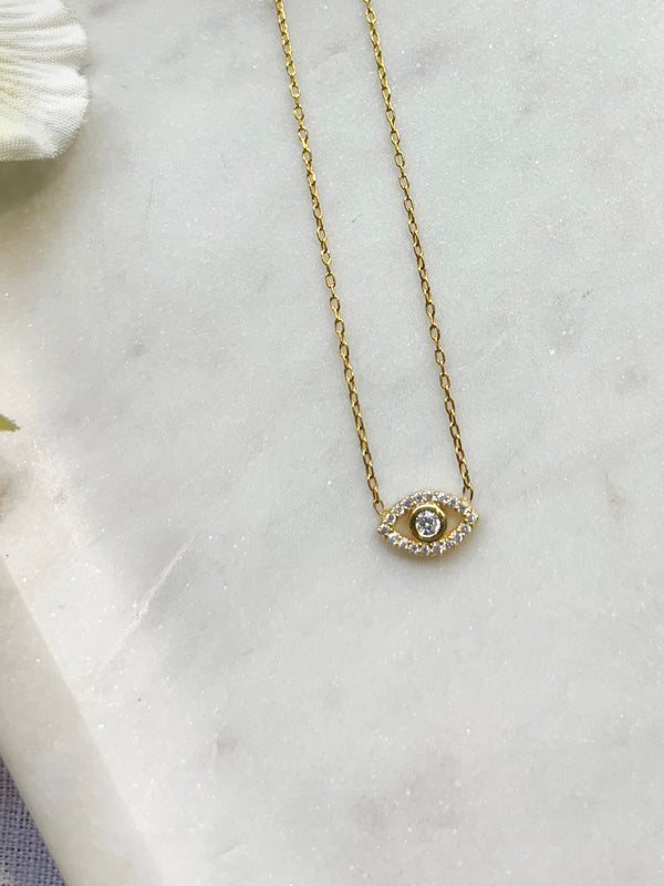 Petite Eye Shape Protection Necklace