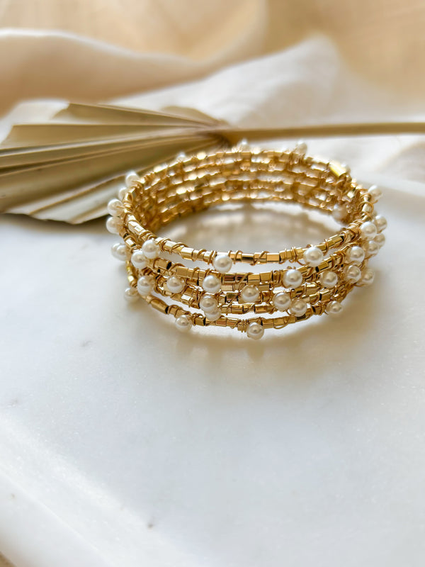 Sophia Pearl Wrap Bracelet