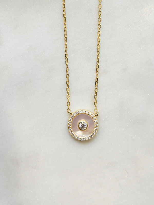 Mother of Pearl Eye Necklace