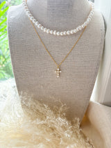 Pearl Cross Necklace