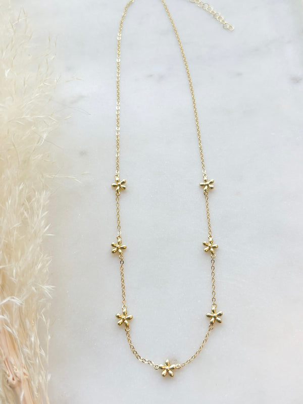 Daisy Flower Choker Necklace