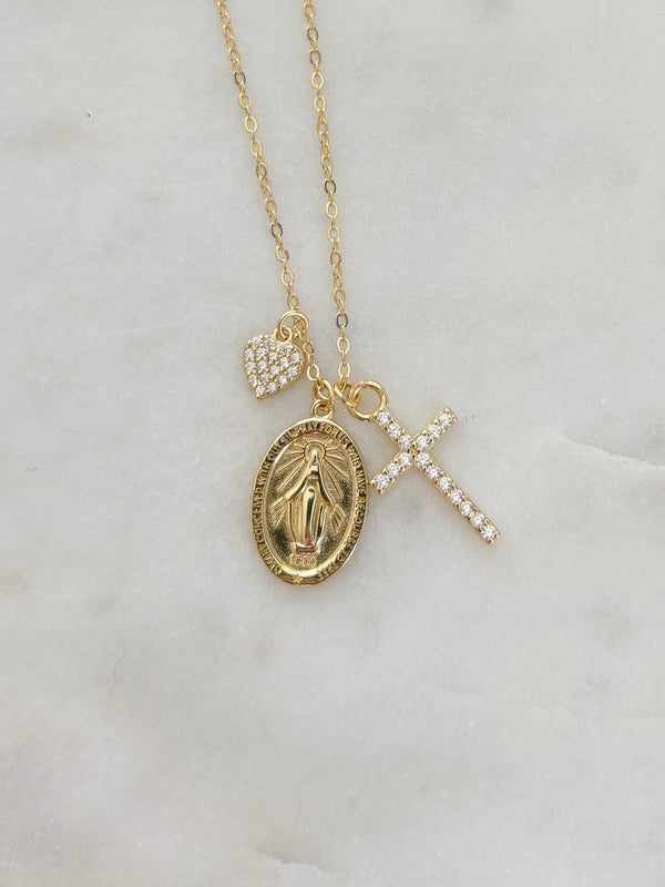 Faith and Love Charm Necklace