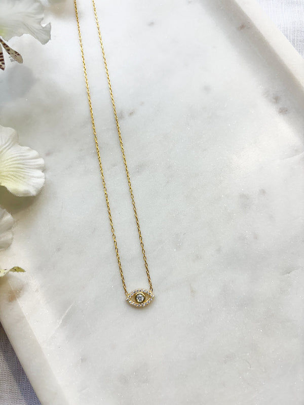 Petite Eye Shape Protection Necklace