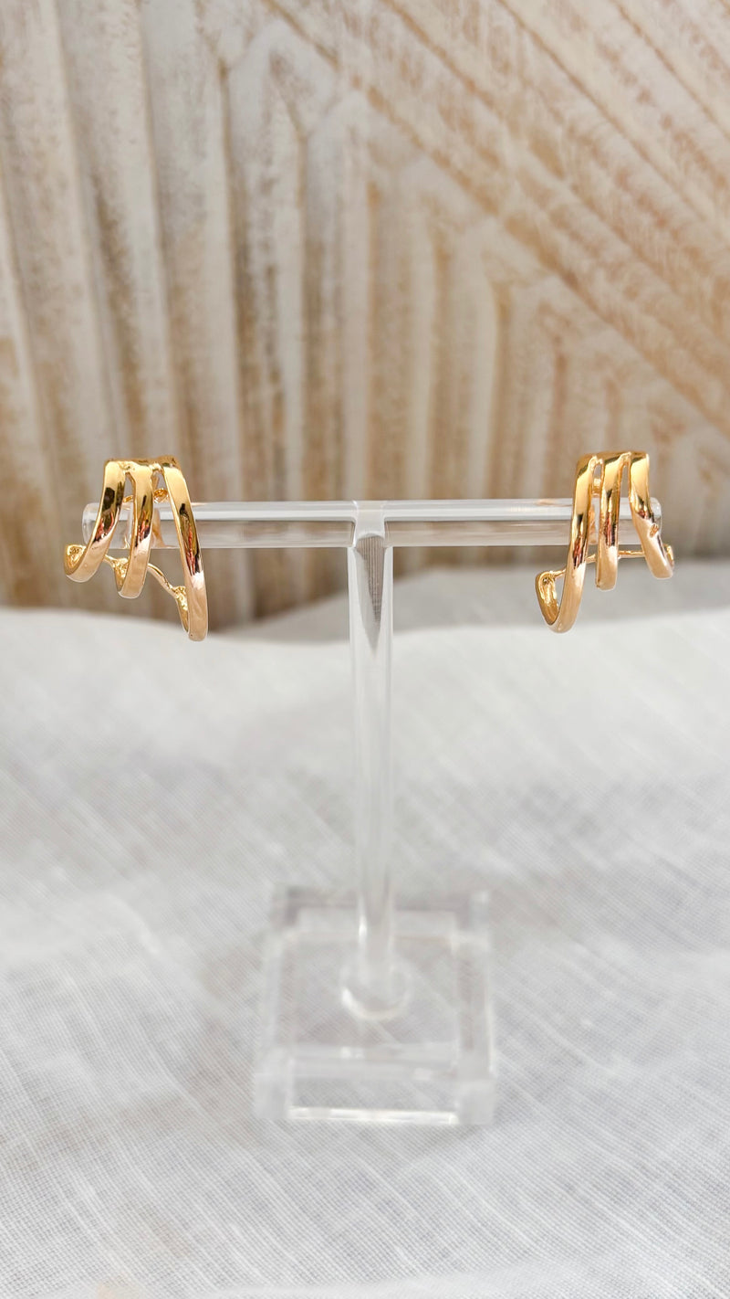 Step Hoop Earring