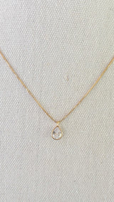 Teardrop Cubic Zirconia Necklace