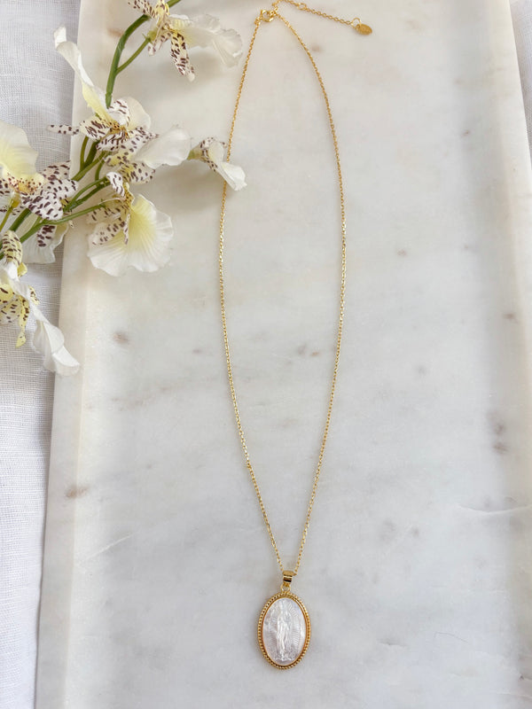 Mother of Pearl Plain Virgin Necklace