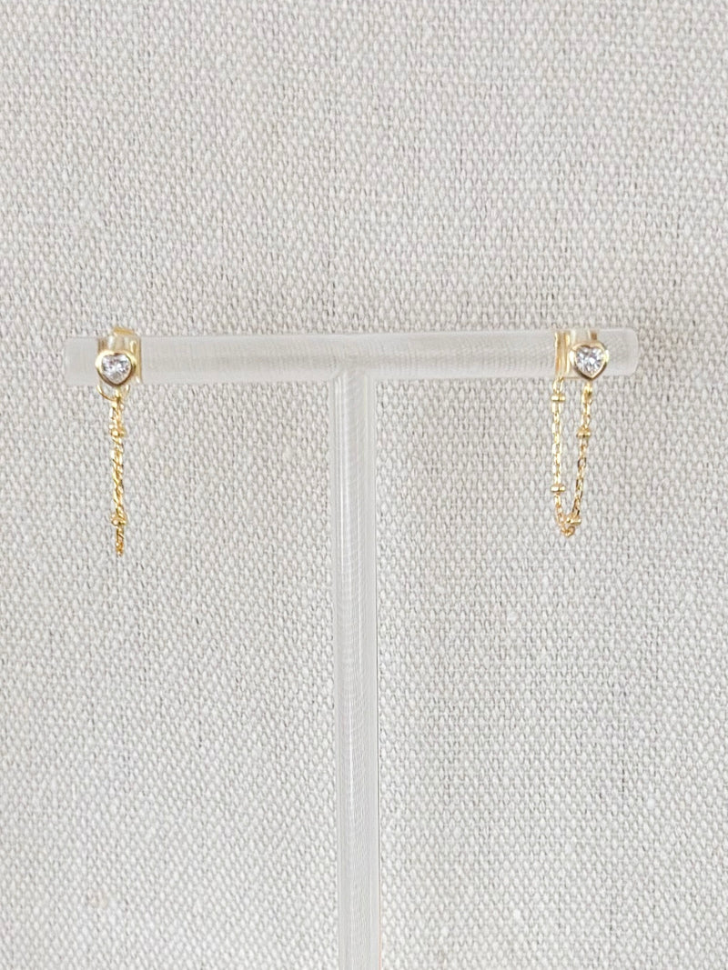 Sweetheart Chain Earrings