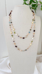 Rose Long Multi-Color Necklace