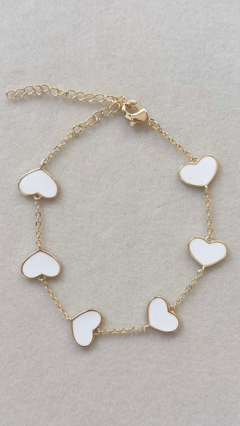 A Bit of Love White Heart Bracelet