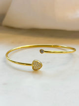 Valentina Pave Heart Bangle