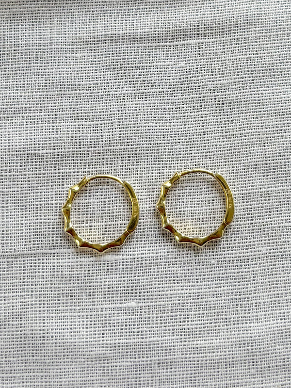 Bamboo Huggie Earring