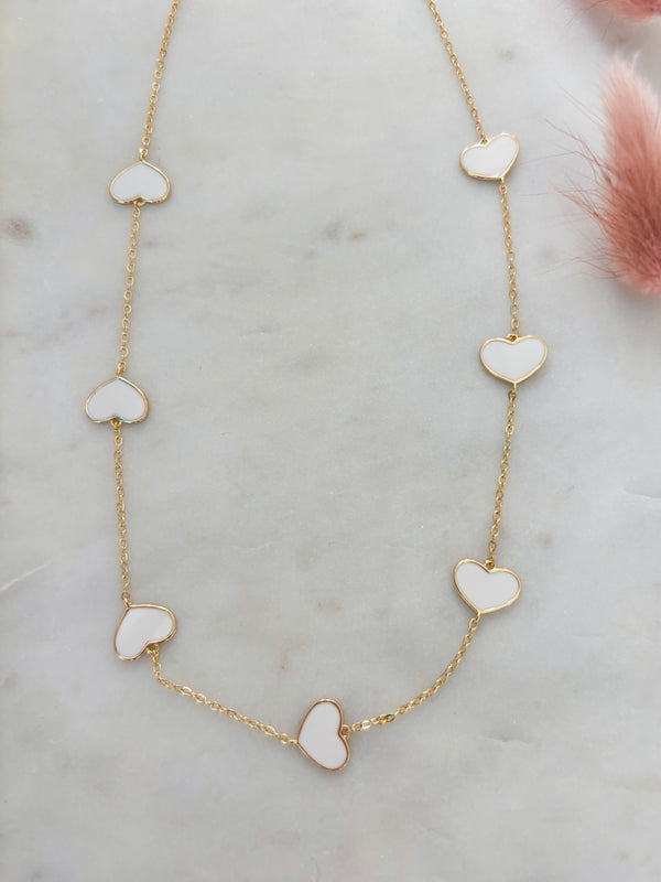 A Bit Of Love White Heart Necklace