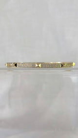 Geometric Pave Bangle