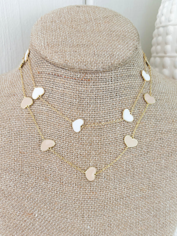 A Bit Of Love White Heart Necklace