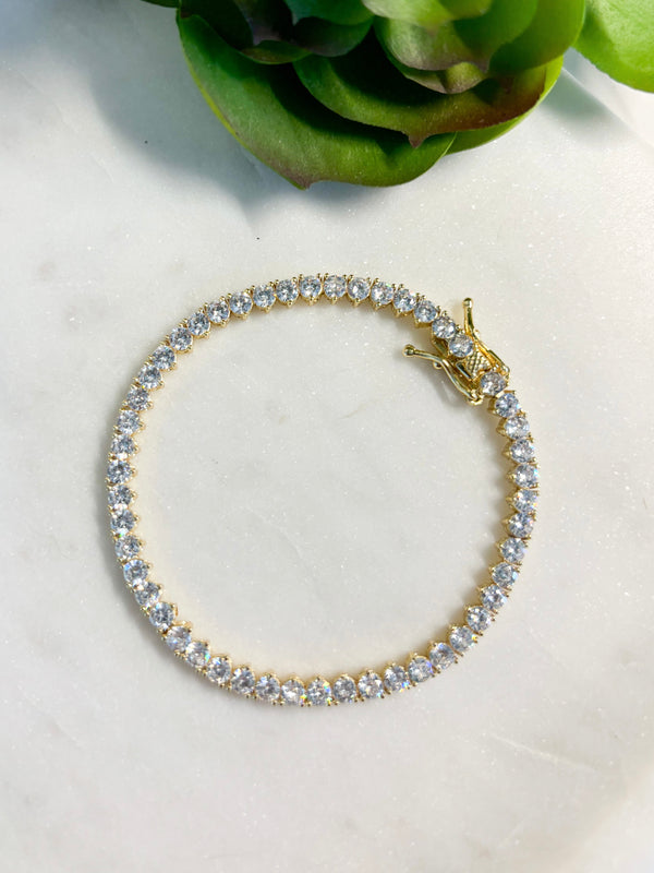 Lu Three Prong Tennis Bracelet