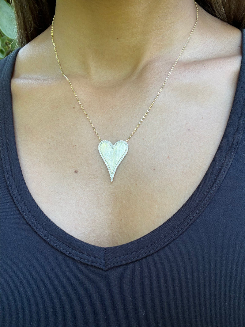 Zoey Heart Matte Necklace