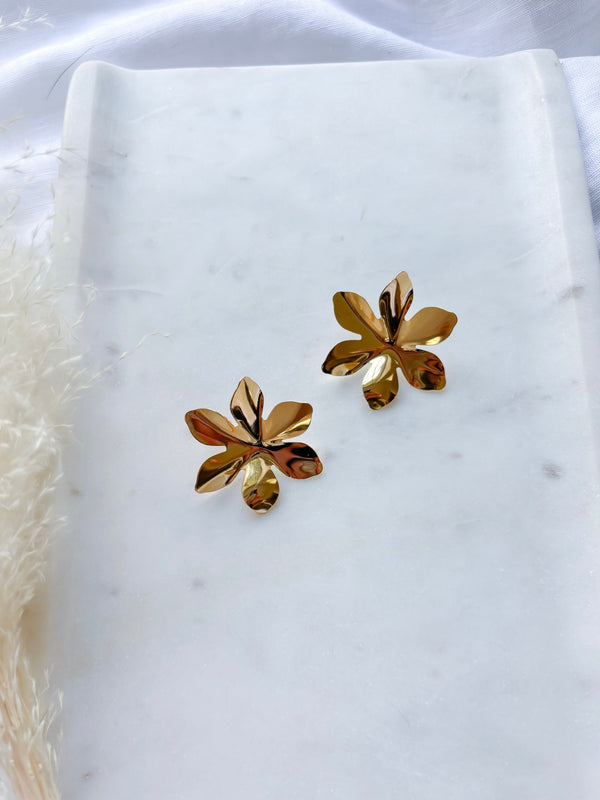 Petal Flower Statement Earrings