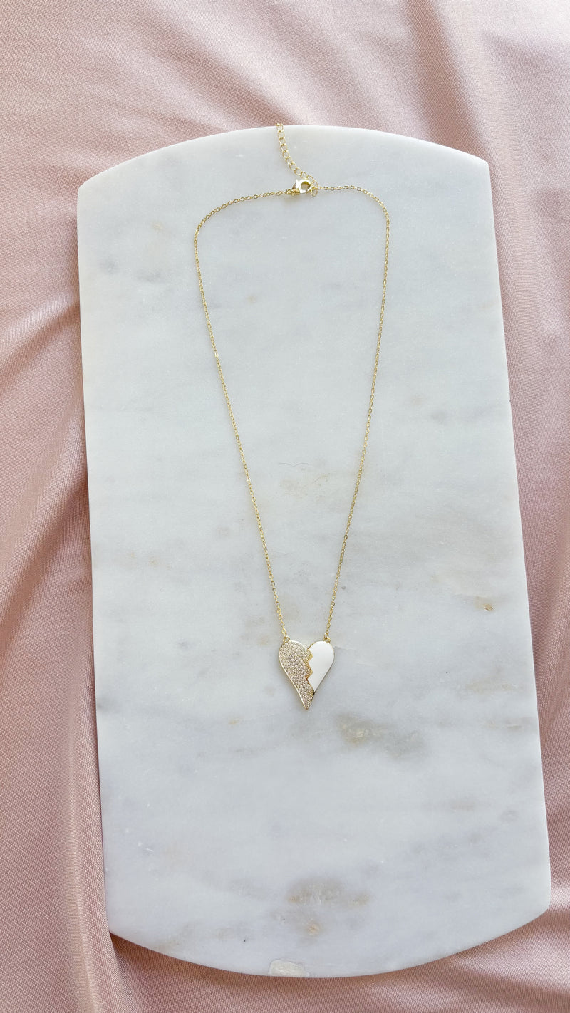 Amour Two Side Heart Necklace