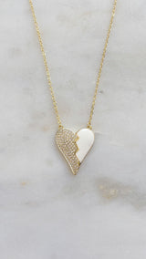 Amour Two Side Heart Necklace